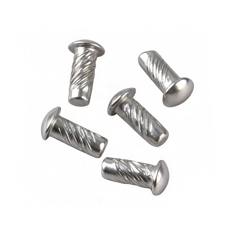 Twill-Patterned Nameplate Rivet
